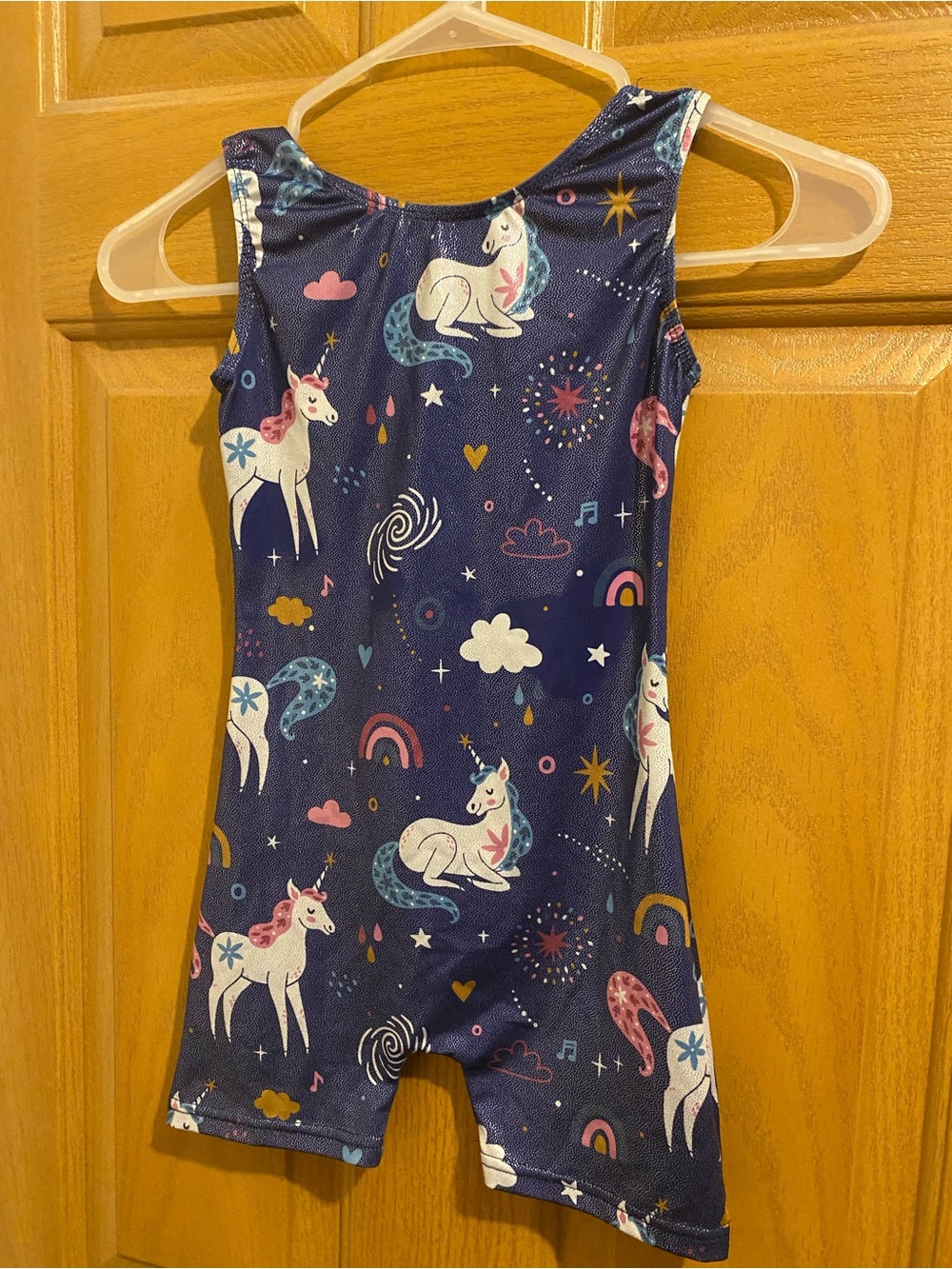 Kids Unicorn Dance Costume Romper - Navy
